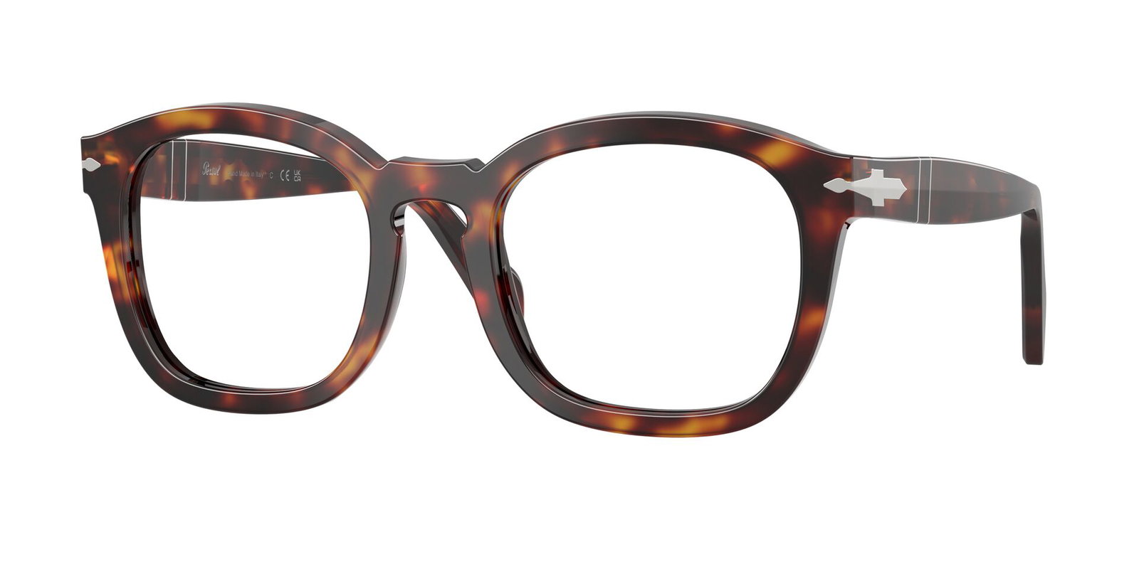 Das Bild zeigt die Persol Fassung PO0082V 24 leicht seitlich.